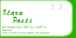 klara pasti business card